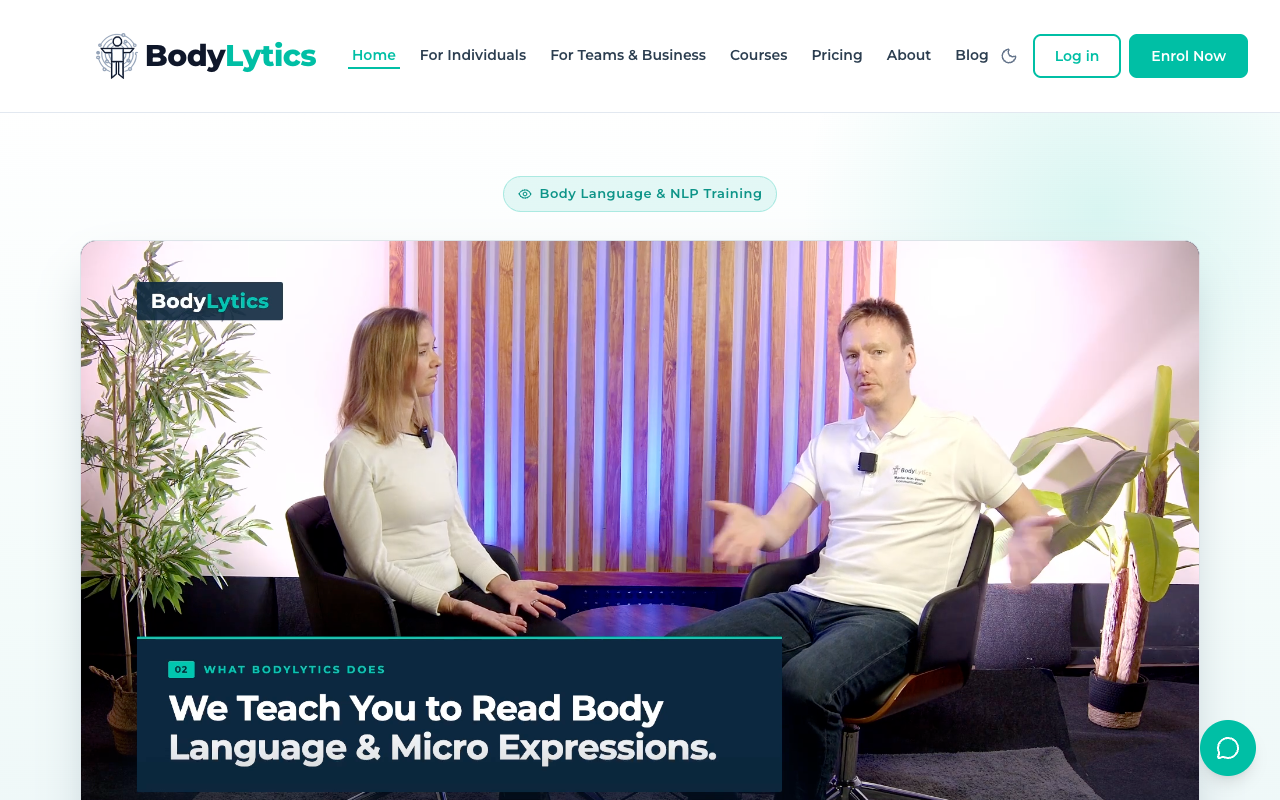 Screenshot: BodyLytics homepage